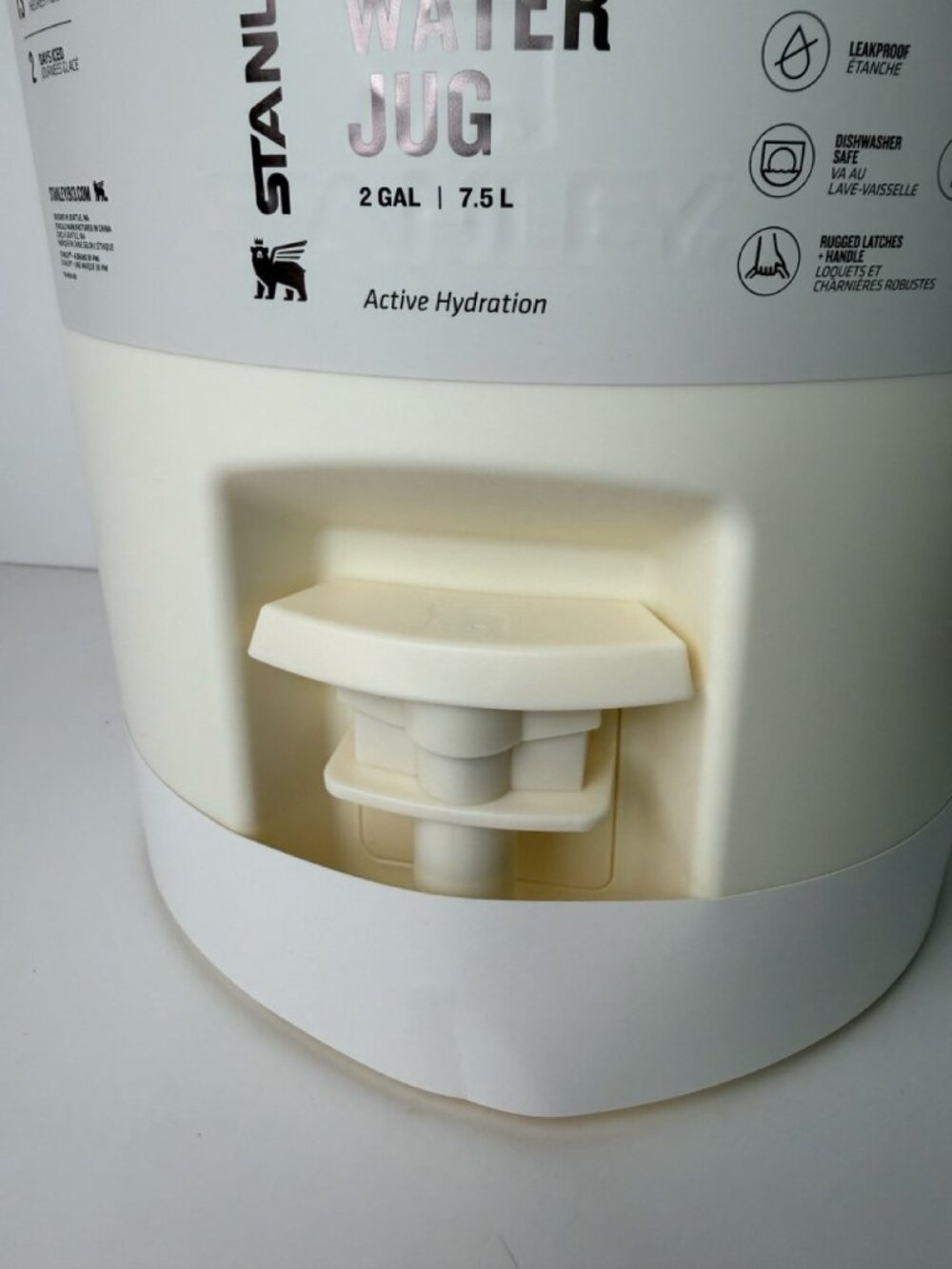 Stanley Adventure Fast Flow 2-Gallon Water Jug Cream Ice Water Dispenser - Picture 6 of 12
